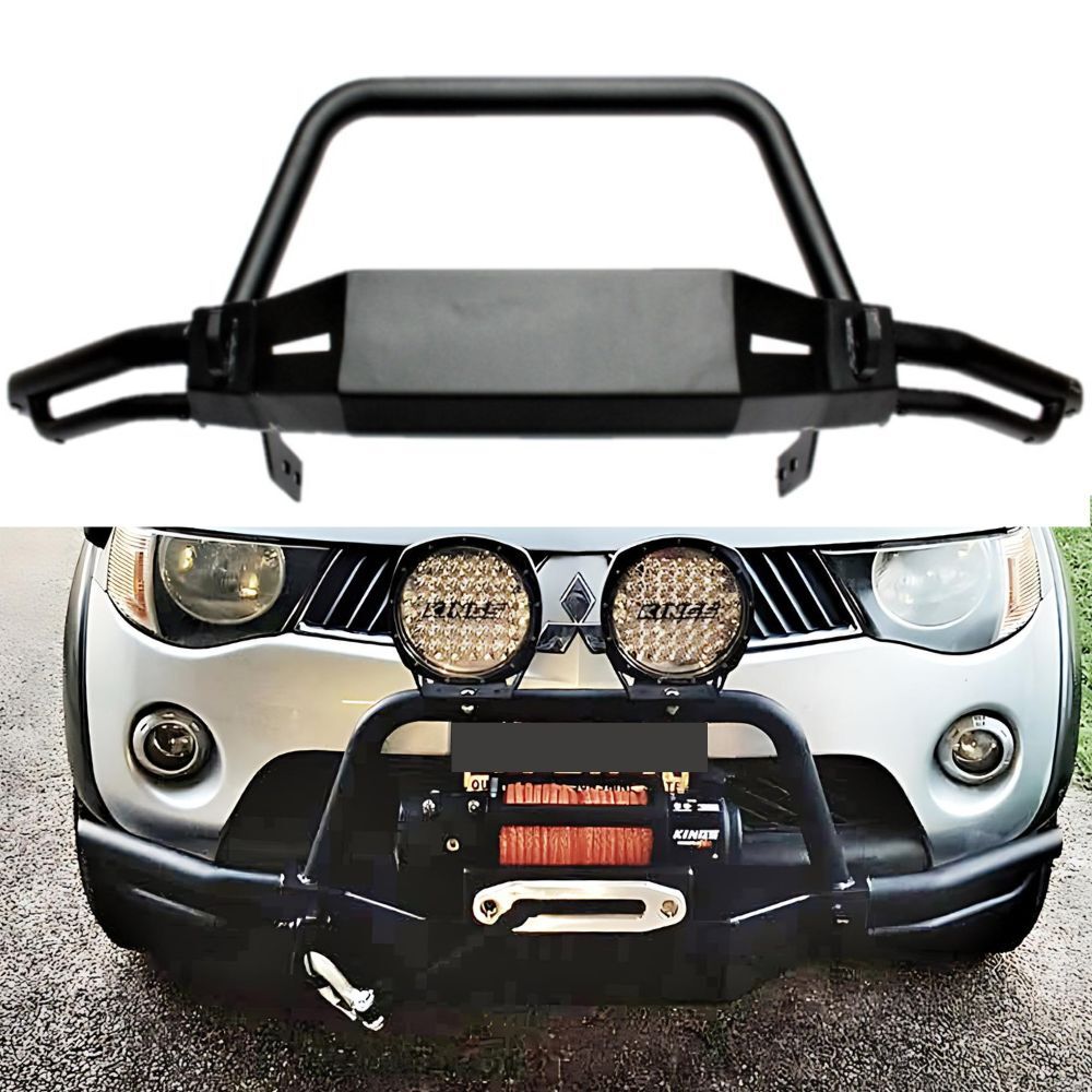Front Nudge Bar Bull Steel Winch Compatible suits Triton MQ 2015 - 2018 Bull Bar Powder Coated Bolted
