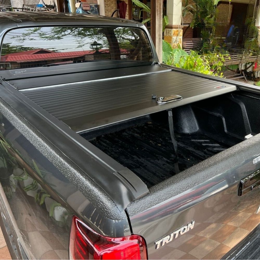 Electric Retractable Roller Shutter fits Triton Dual Cab MQ MR 2015 Onwards Tub Tonneau Roll Cover Black Lid