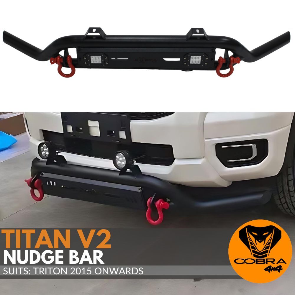 Titan Nudge Bar V2 Bull Steel suits Triton MR 2018+ Onwards Grill Guard Front Not Bullbar