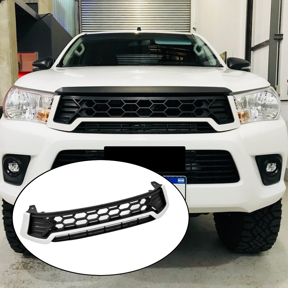 Cobra 4x4 Front Grill Suitable for Toyota Hilux 2015 - 2018 Black & White Mesh  [Colour: White]