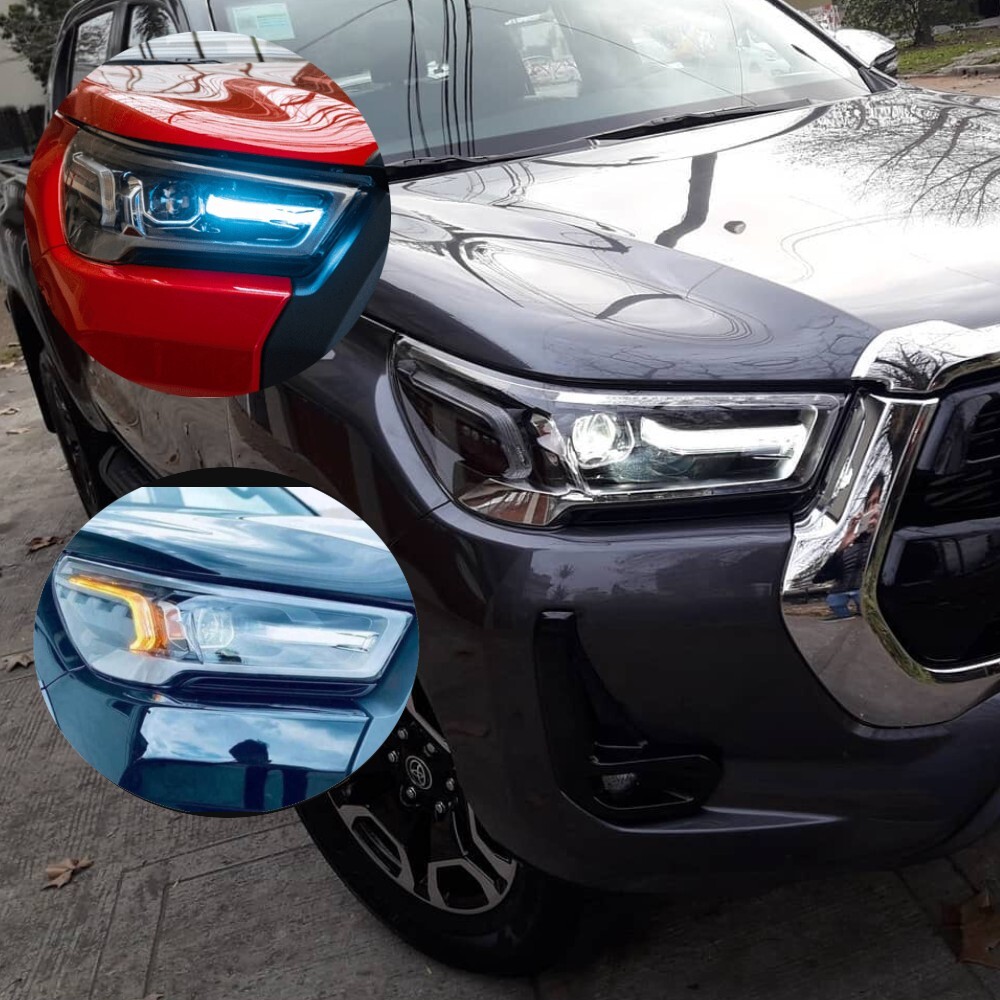 DRL LED Head Lights Lamp Suits Toyota Hilux 2021 Onwards SR5 N80 Rogue Rugged X Projector Headlights Pair Front