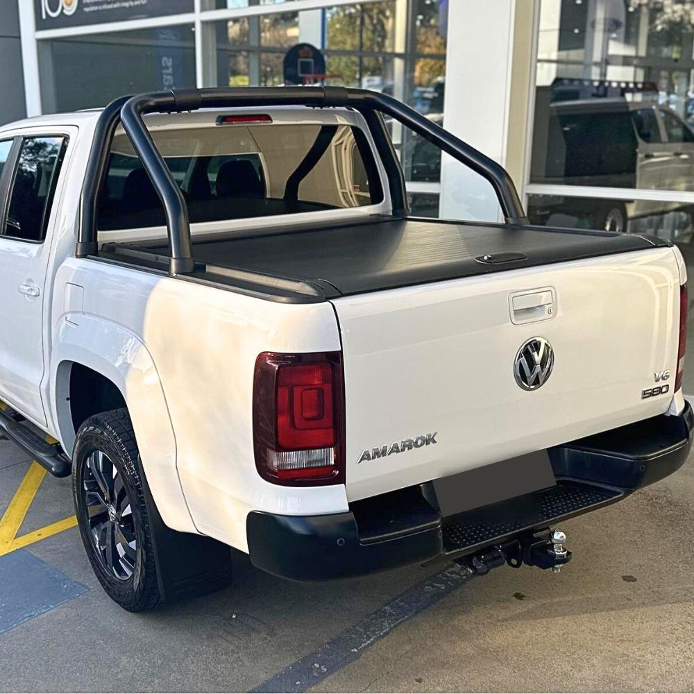 Premium Cobra 4x4 Retractable Roller Shutter fits VW Amarok 2010 - 2022 Tub Manual Tonneau Roll Cover Black
