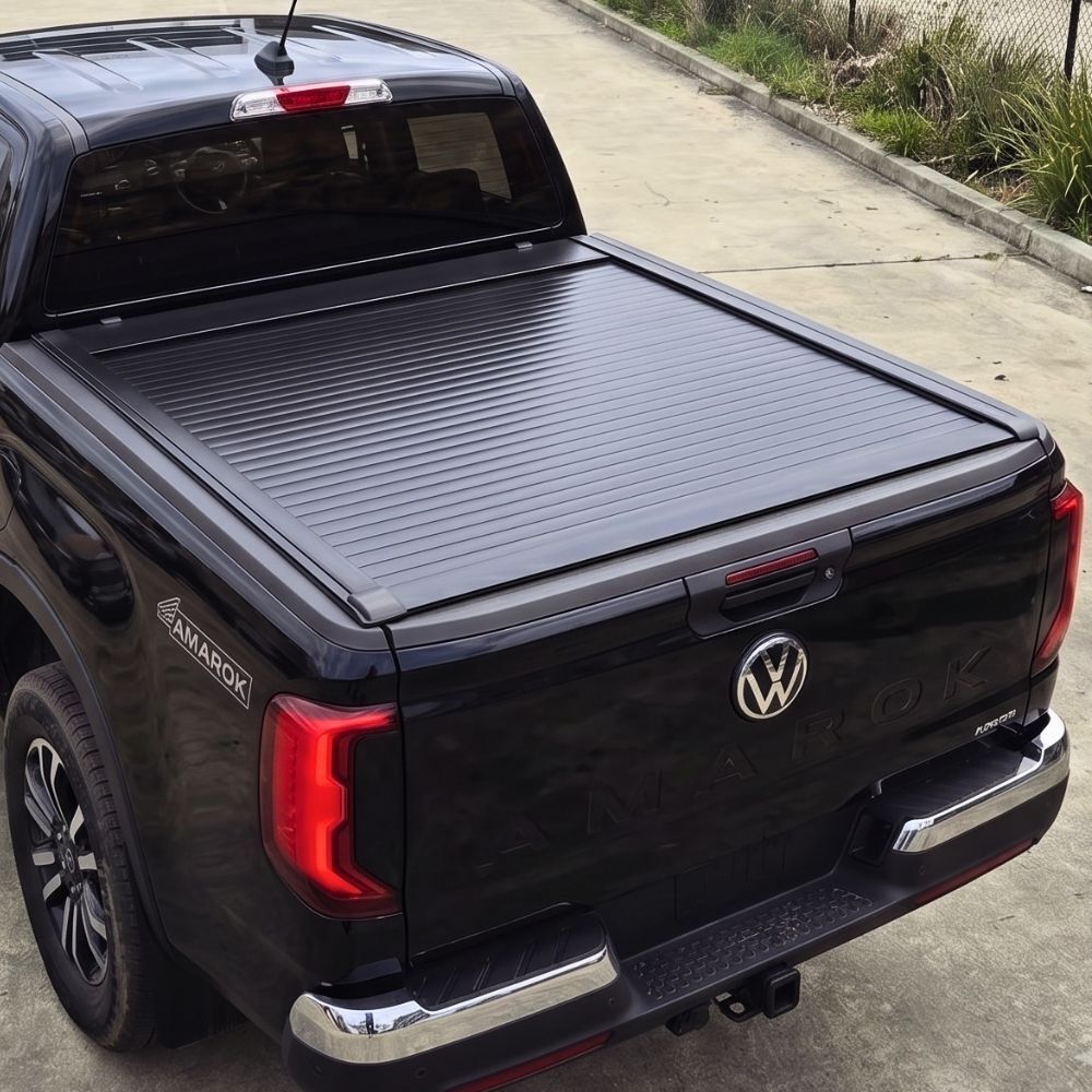 Premium Plus Cobra 4x4 Electric Retractable Roller Shutter fits Volkswagen Amarok Next Gen 2023 Onwards Tub Tonneau Roll Cover Black Lid