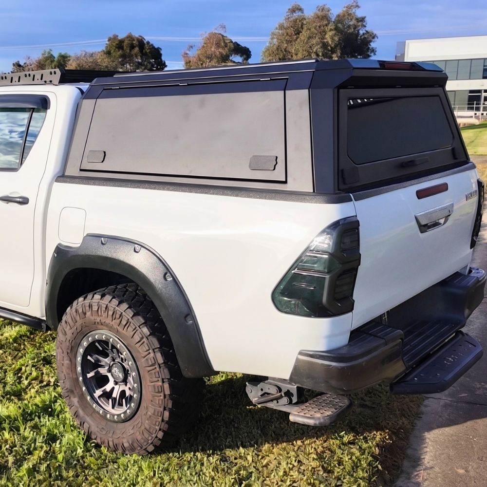 Cobra 4x4 Premium Stainless Steel UTE Tub Canopy fits Mazda BT50 Dual Cab 2021 Onwards  Dual Cab Tradie Black Heavy Duty