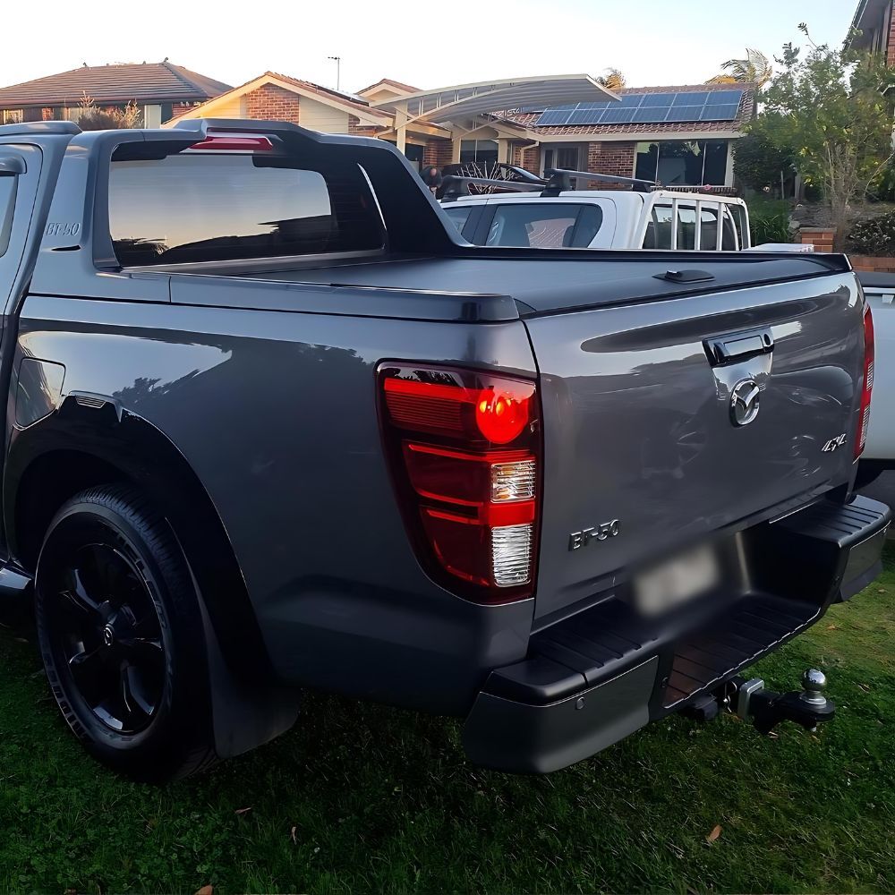 Premium Cobra 4x4 Retractable Roller Shutter fits Mazda BT50 2021 Onwards Tub Manual Tonneau Roll Cover Black