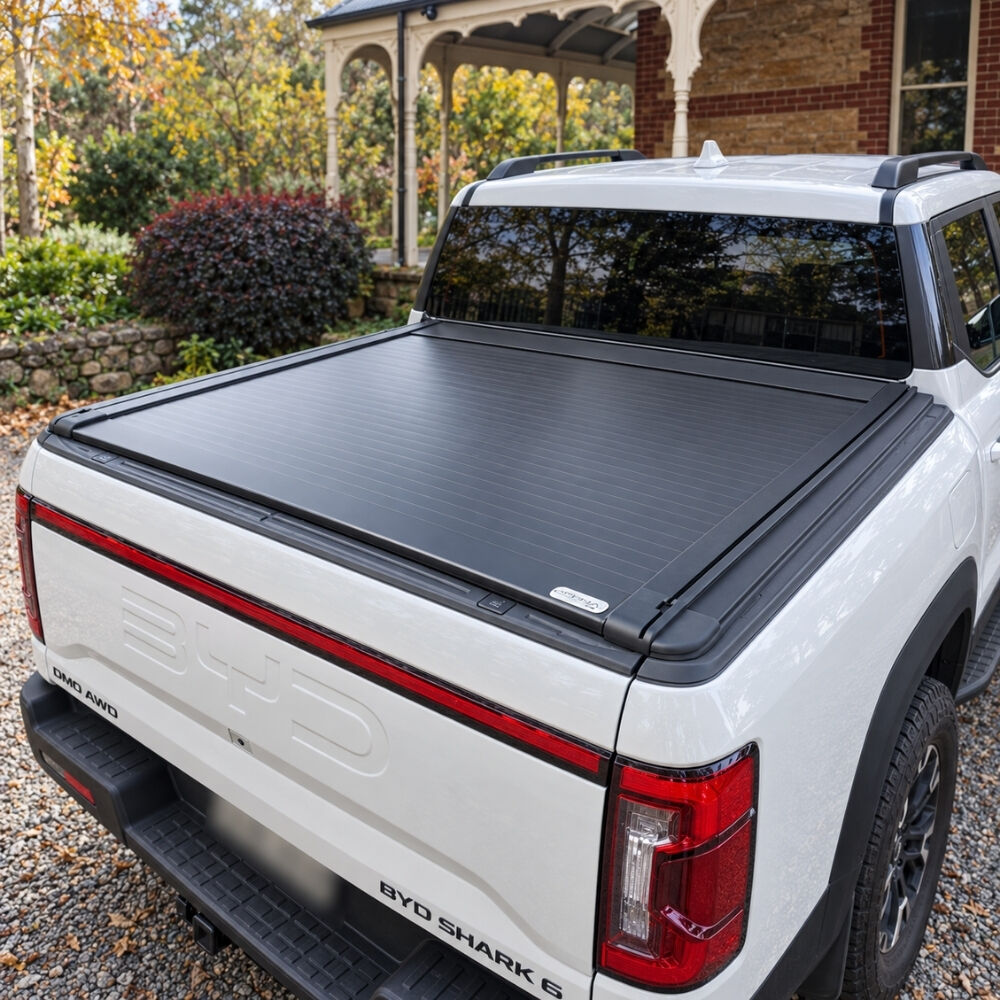 Premium Plus Cobra 4x4 Electric Retractable Roller Shutter fits BYD Shark 6 2024 Onwards Tub Tonneau Roll Cover Black Lid