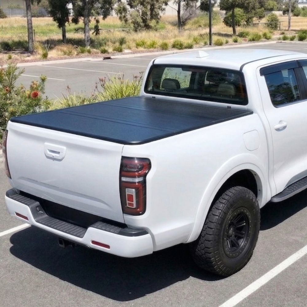 Premium Trifold Aluminium Foldable Hard Tub Lid Tonneau Cover Fits Great Wall Motor GWM Cannon 2020 - 2024