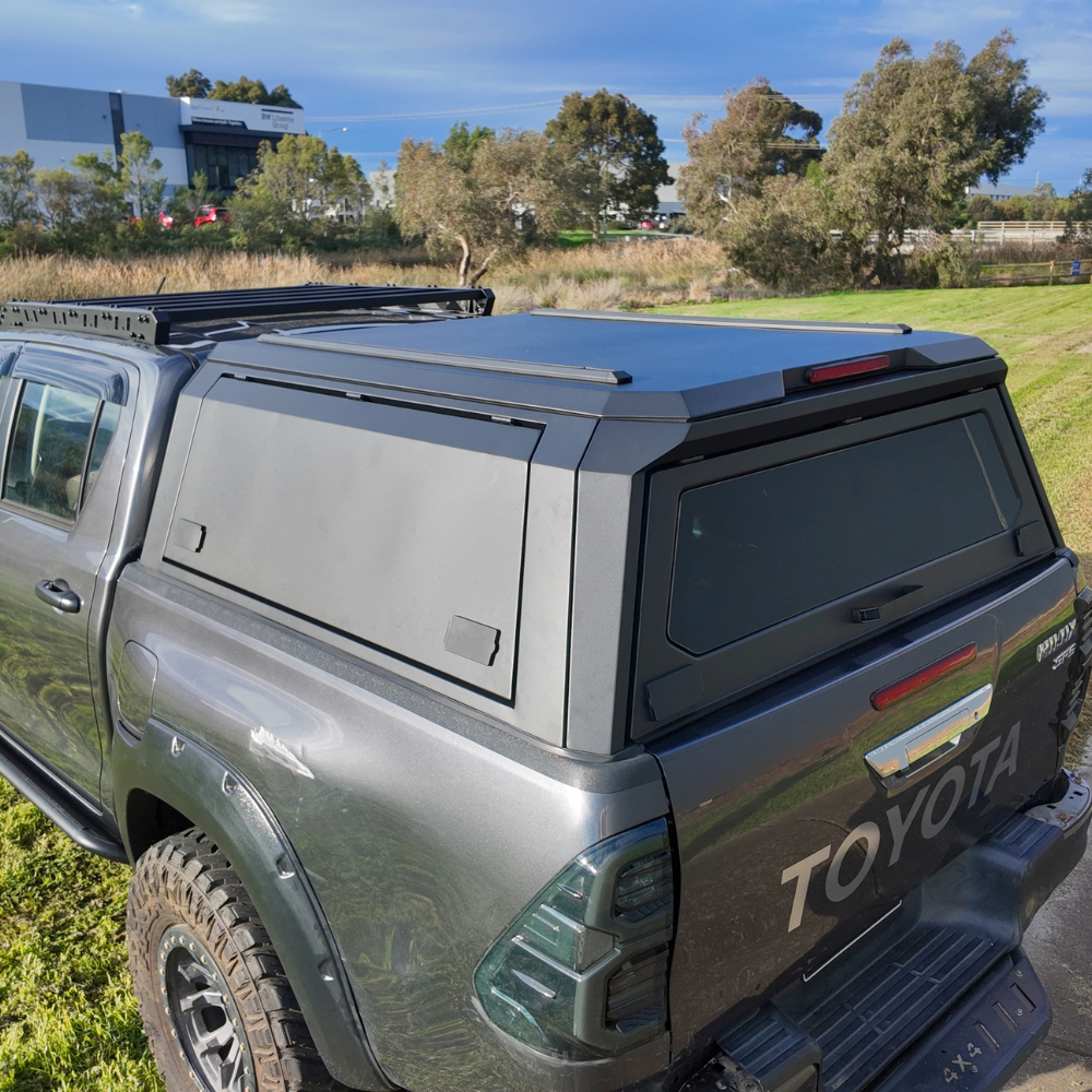 Cobra 4x4 Premium Stainless Steel UTE Tub Canopy fits Toyota Hilux 2015 - 2025 Tradie Black Heavy Duty