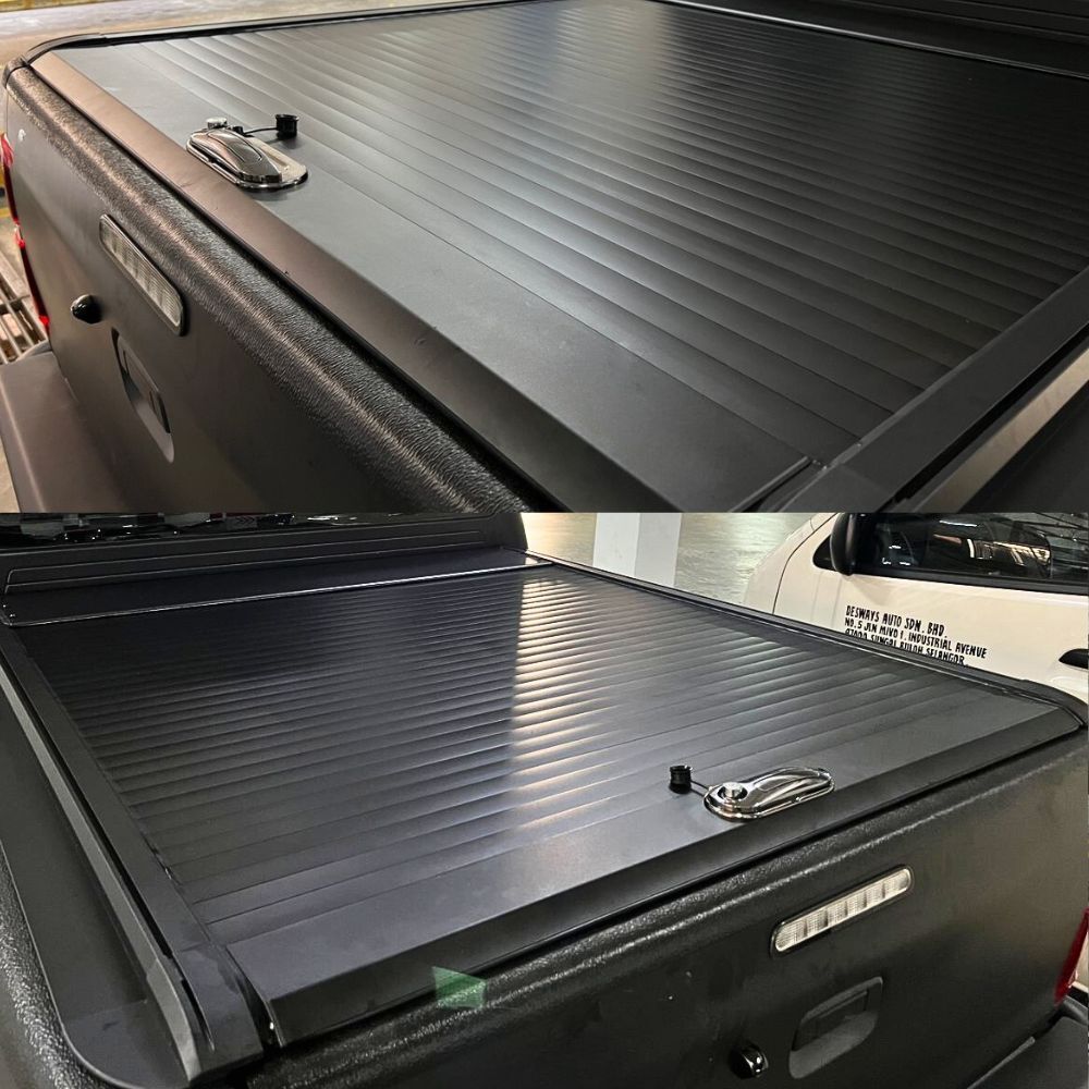 Premium Cobra 4x4 Retractable Roller Shutter fits Hilux 2015+ Onwards SR5  Tub Manual Tonneau Roll Cover Black