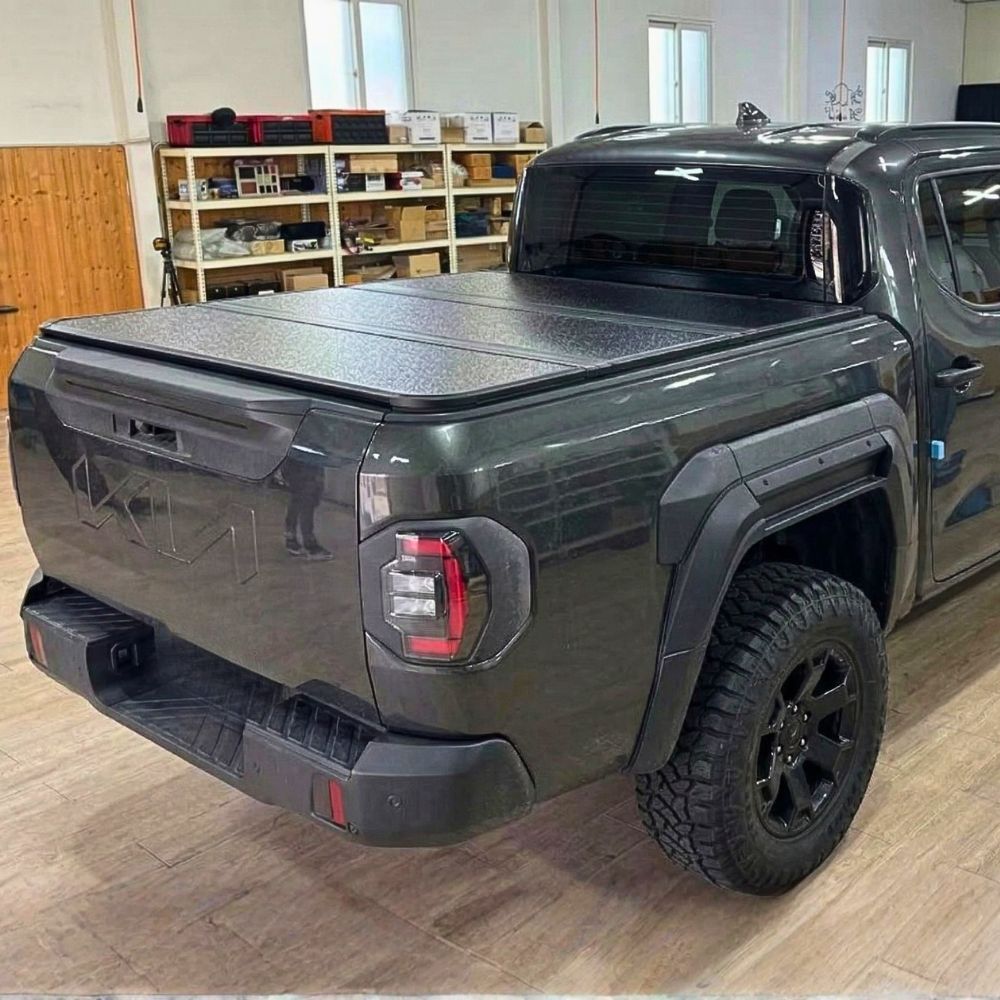 Premium Trifold Aluminium Foldable Hard Tub Lid Tonneau Cover Fits Kia Tasman 2025 Onwards