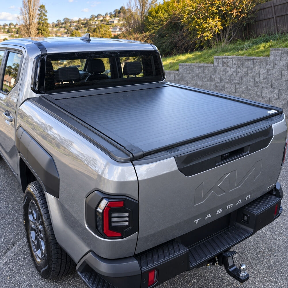 Premium Plus Cobra 4x4 Electric Retractable Roller Shutter fits Kia Tasman 2025 Onwards Tub Tonneau Roll Cover Black Lid