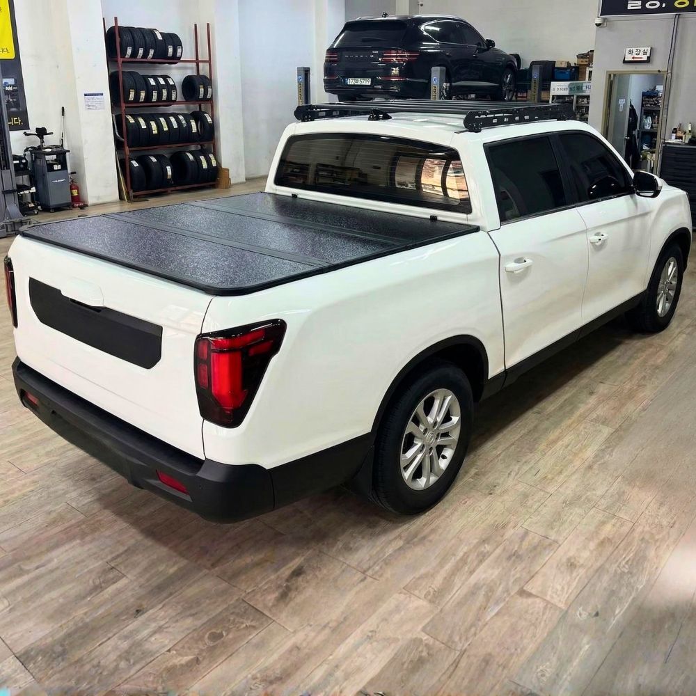 Premium Trifold Aluminium Foldable Hard Tub Lid Tonneau Cover Fits SsangYong Musso 2018 Onwards LWB Long Wheel Base