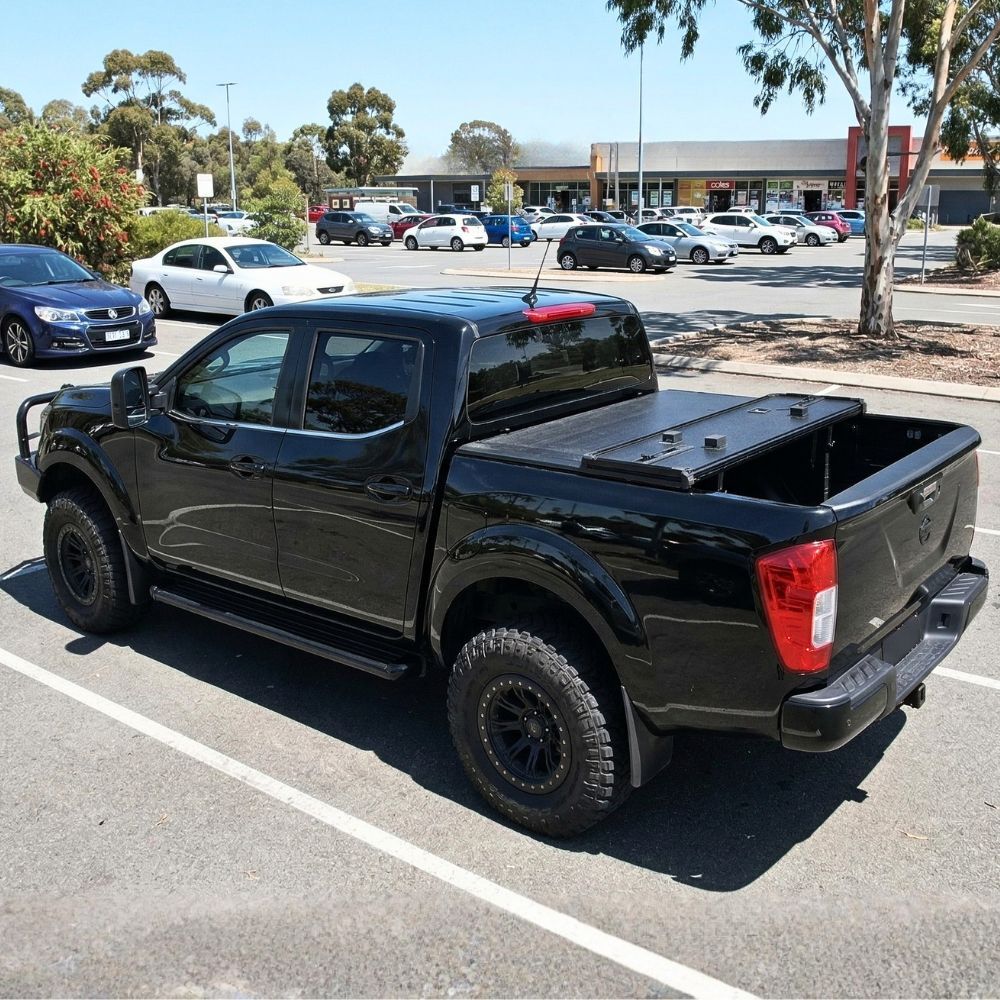 Premium Trifold Aluminium Foldable Hard Tub Lid Tonneau Cover Fits Navara NP300 D23 2015 - 2025