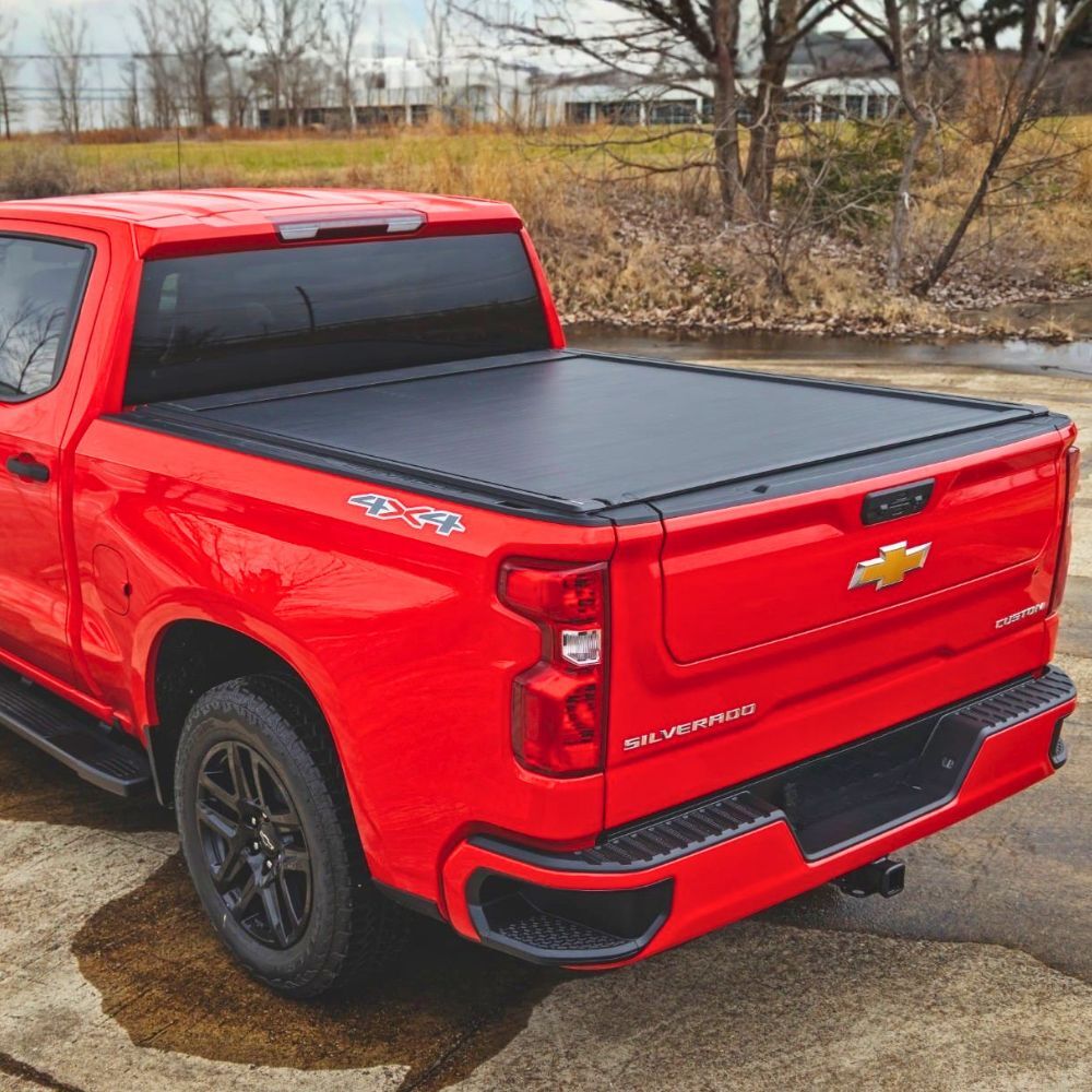 Premium Plus Cobra 4x4 Electric Retractable Roller Shutter fits Silverado 1500 5.8' Tub 2014 Onwards Tub Tonneau Roll Cover Black Lid