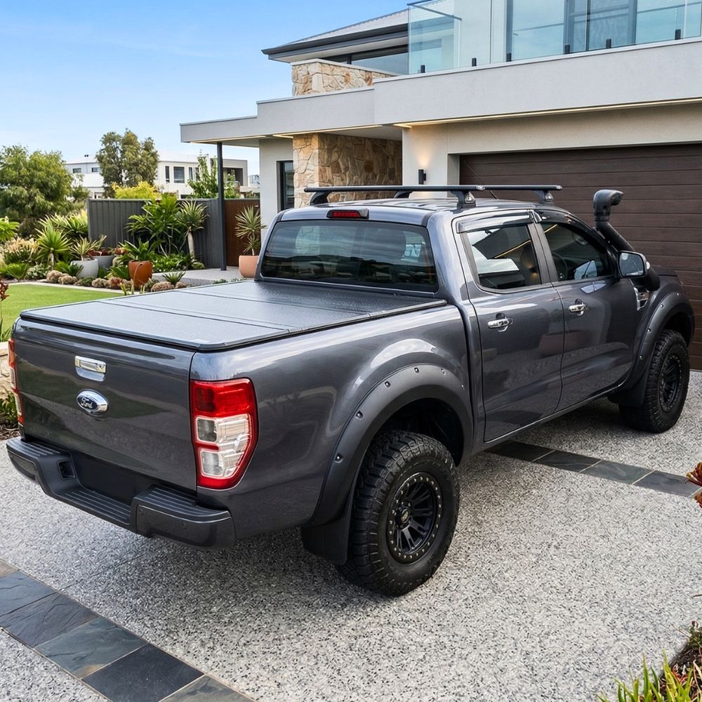 Premium Trifold Aluminium Foldable Hard Tub Lid Tonneau Cover Fits Ford Ranger PX PX2 PX3 2012 - 2021