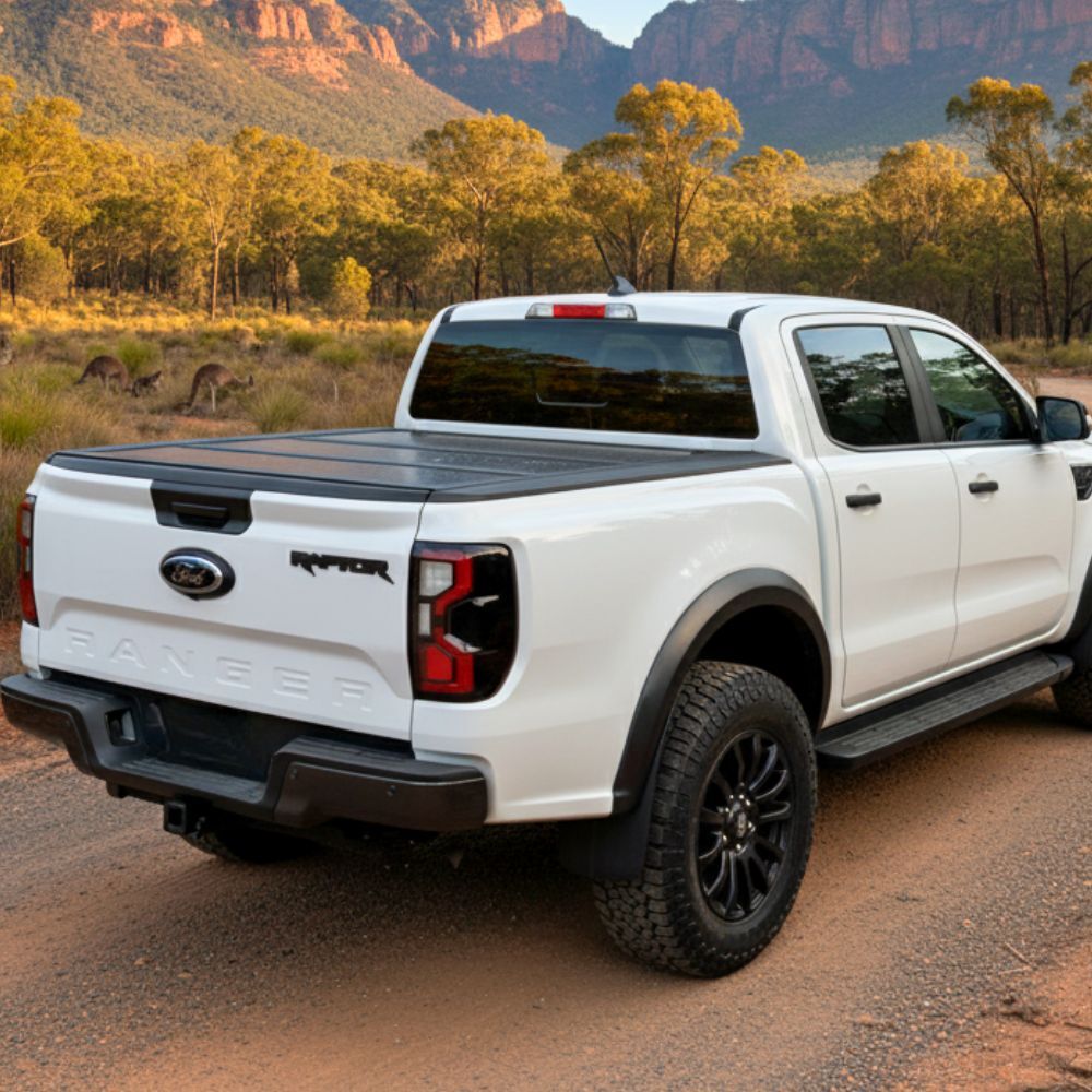 Premium Trifold Aluminium Foldable Hard Tub Lid Tonneau Cover Fits Ford Ranger Next Gen 2022 + MY22