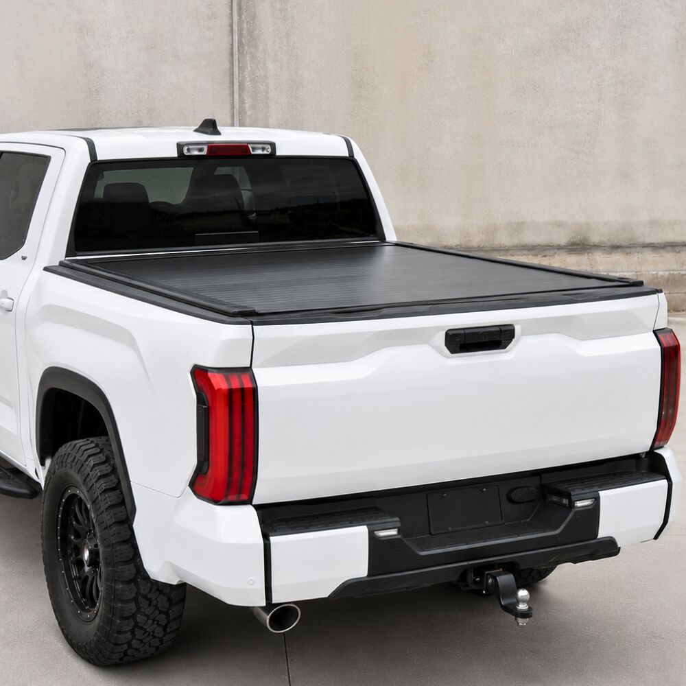 Premium Plus Cobra 4x4 Electric Retractable Roller Shutter fits Toyota Tundra 2022 Onwards Tub Tonneau Roll Cover Black Lid