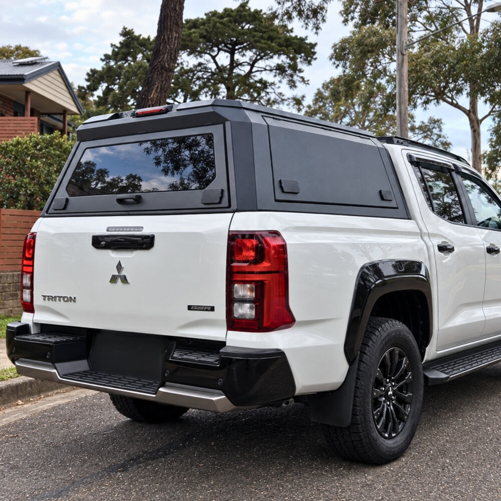 Cobra 4x4 Premium Stainless Steel UTE Tub Canopy fits Mitsubishi Triton MV 2024 Onwards Tradie Black Heavy Duty