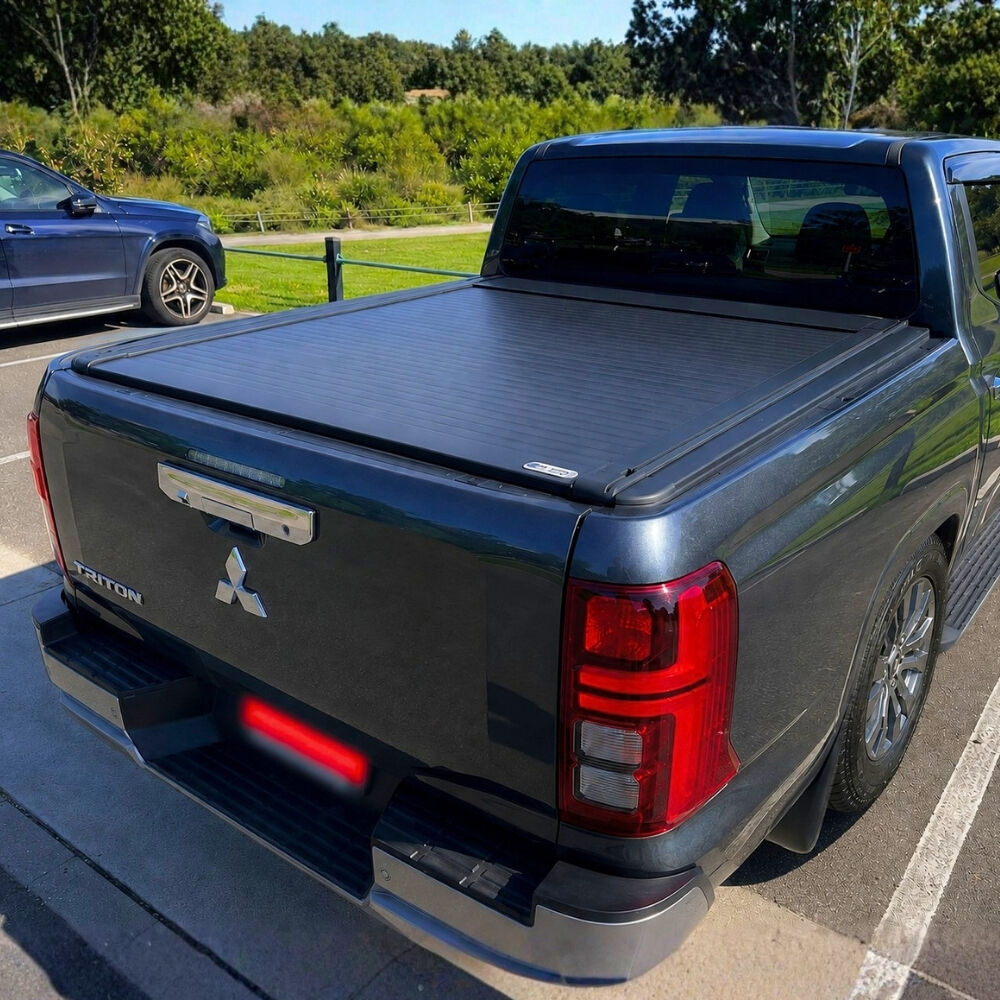 Premium Plus Cobra 4x4 Electric Retractable Roller Shutter fits Mitsubishi Triton MV 2024 Onwards Tub Tonneau Roll Cover Black Lid