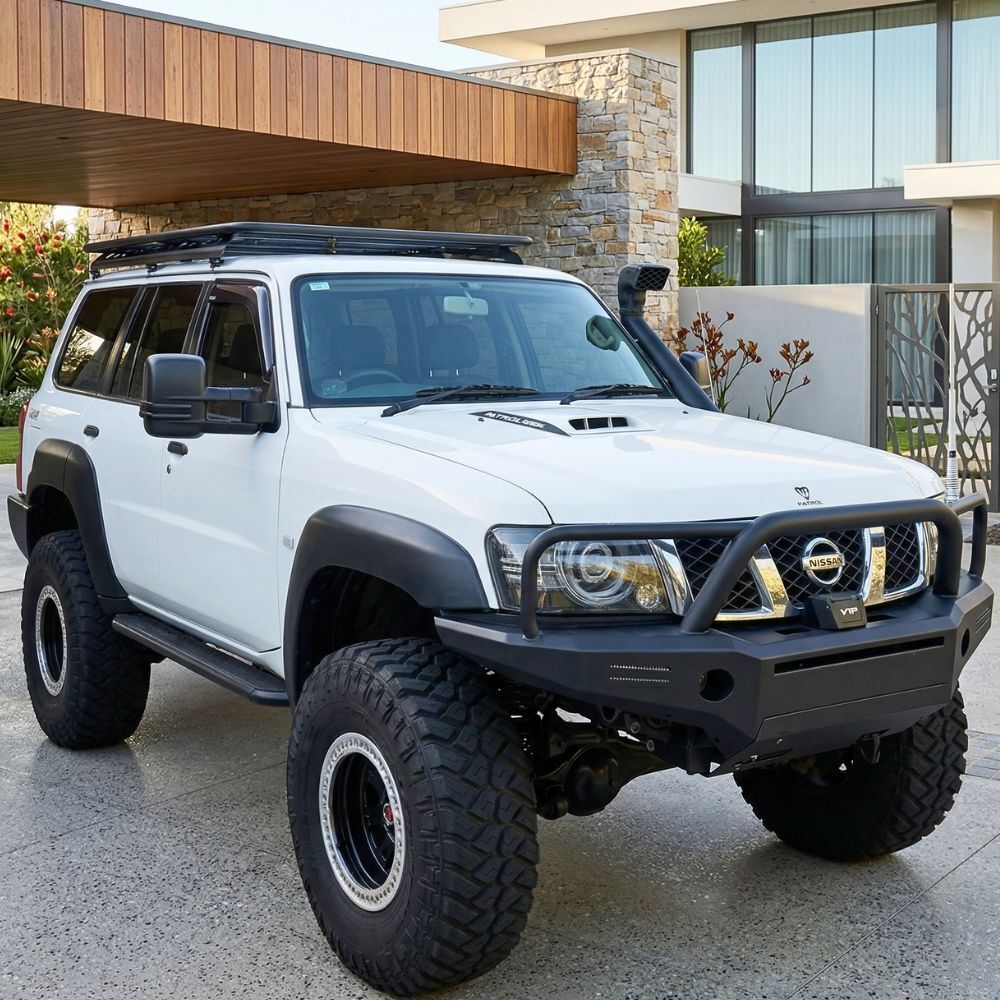 Cobra 4x4 Flat Aluminium 3/4 Roof Rack 180 x 142 cm Fits Patrol GU GQ Y61 Y60 Steel Brackets Half