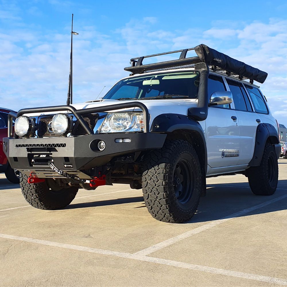 Cobra 4x4 Heavy Duty Steel Triple Bull Bar Bullbar Suits Nissan Patrol 2004-2015 GU Series 4 Winch Compatible Bar