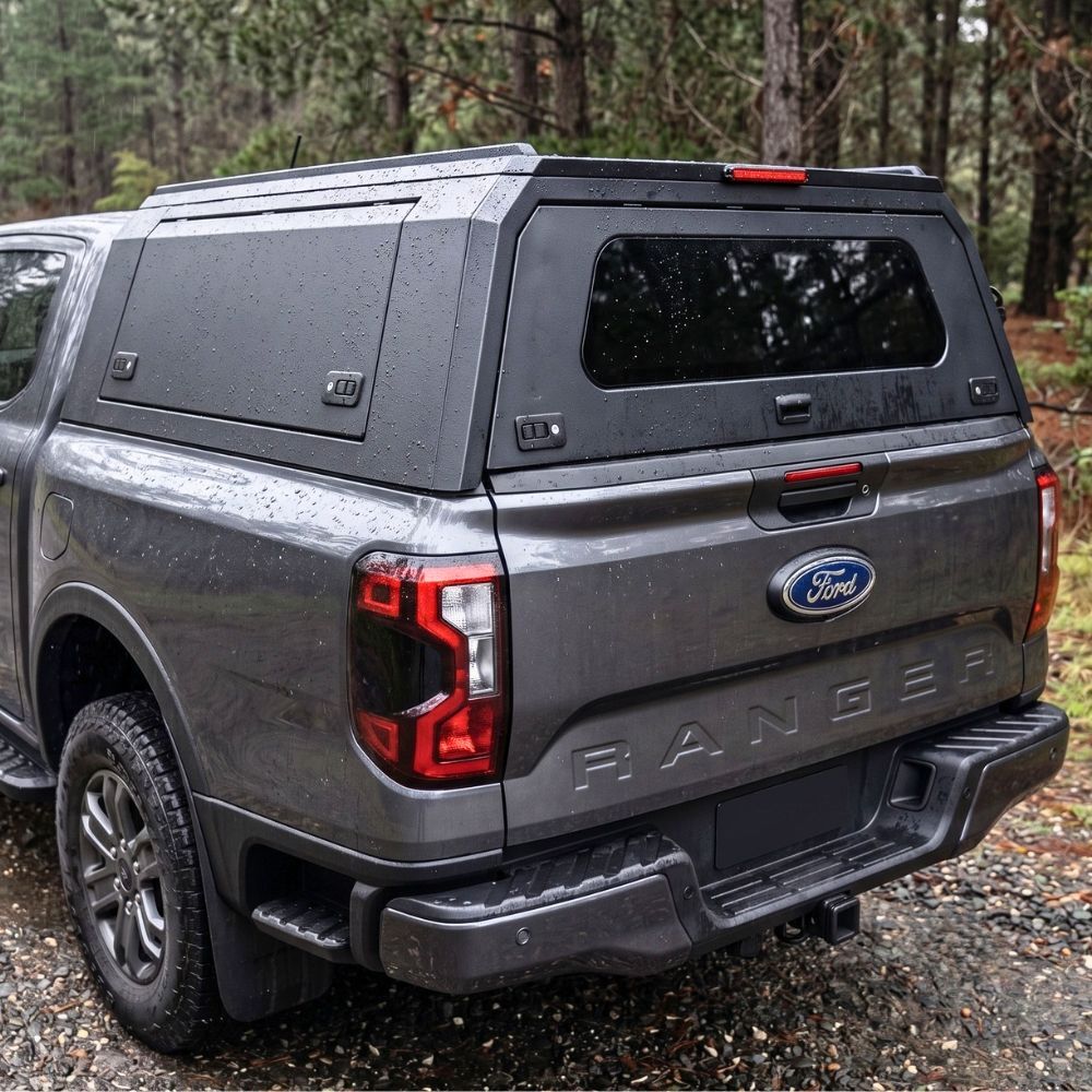 Cobra 4x4 TR-Spec Aluminium UTE Tub Canopy fits Ford Ranger Next Gen 2022 Onwards Dual Cab Tradie Black Heavy Duty