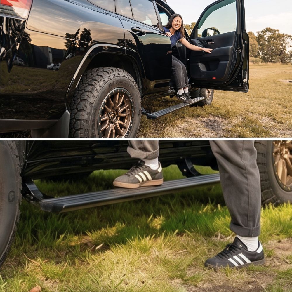 Electric Retractable Heavy Duty Side Steps Step E Board fits Landcruiser 300 Series Power Boards