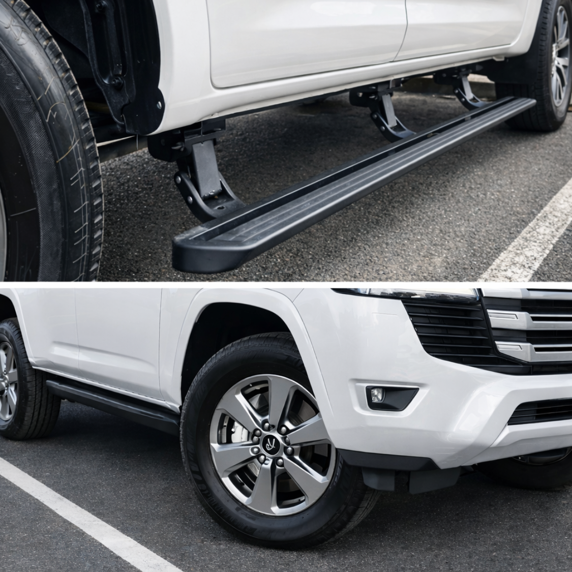 Electric Retractable Heavy Duty Side Steps Step E Board fits Landcruiser 300 Series Power Boards