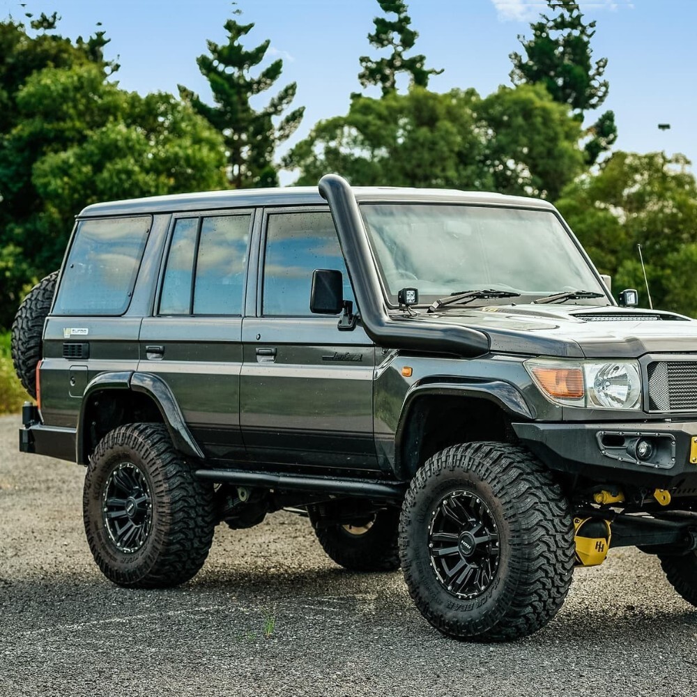 Satin Black OEM Fender Flares Suitable For Landcruiser 76 Series Smooth ABS Plastic 