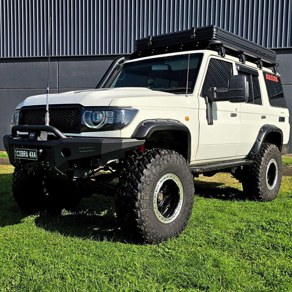 Pocket Style Jungle Flares Suitable For Landcruiser 76 Series 90mm Wide Textured Black ABS Plastic