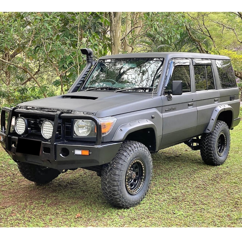 Pocket Style Jungle Flares Suitable For Landcruiser 76 Series 90mm Wide Textured Black ABS Plastic