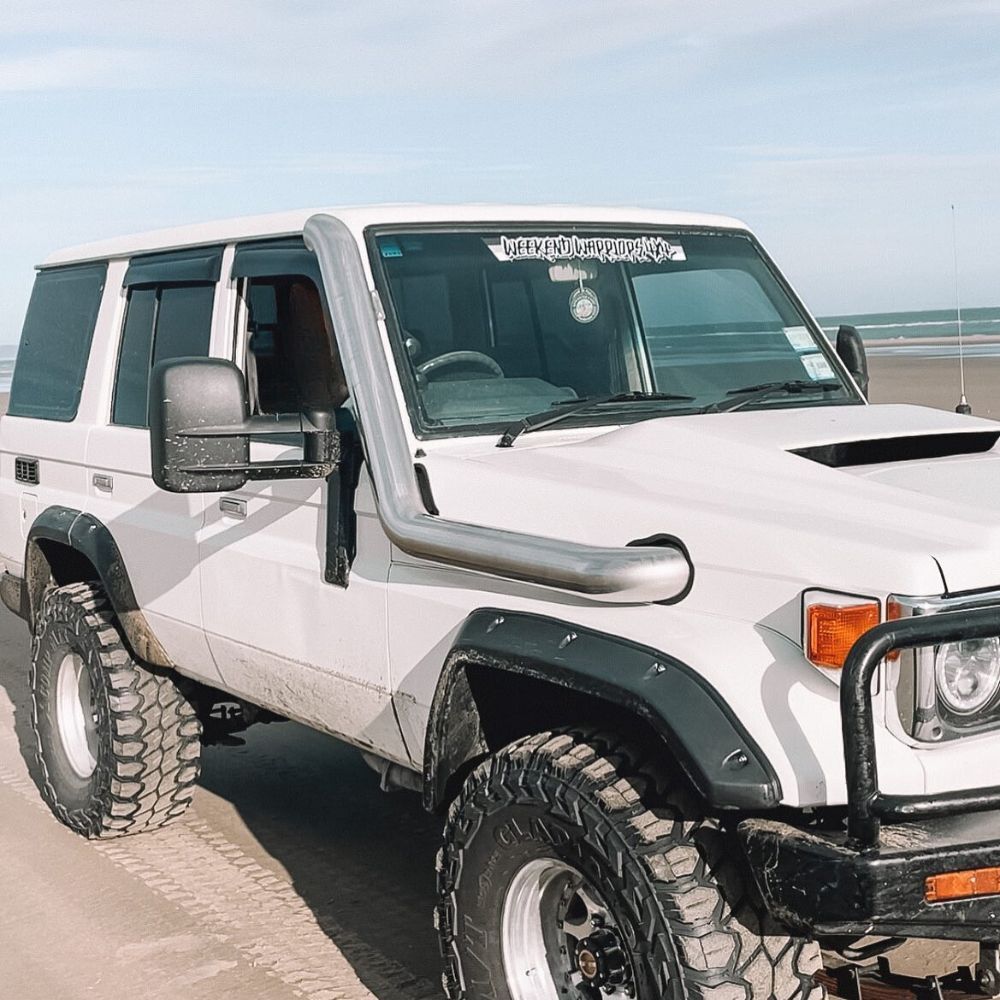 Pocket Style Flares Suits Landcruiser 77 Series SUV 78 Series Prado Wagon 4 Door 75 Series Single Cab Fronts only Textured Black