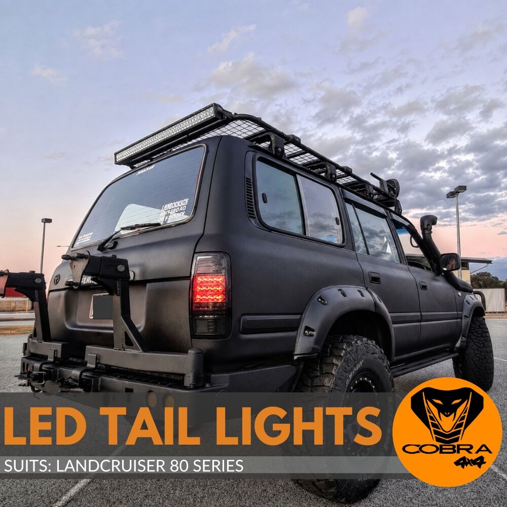 Cobra 4x4 Led Tail Lights Suitable For Landcruiser 80 Series Rear Back Taillights