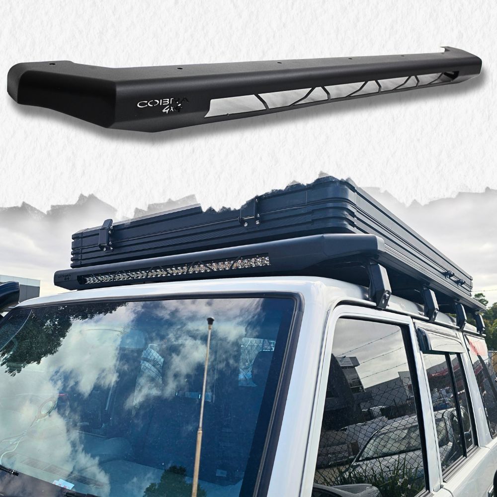 Cobra 4x4 Flat Rack LED Bar Add On Bracket Lightbar Wind Deflector Lights Suits 142.5 cm Wide Flat Aluminium Rack