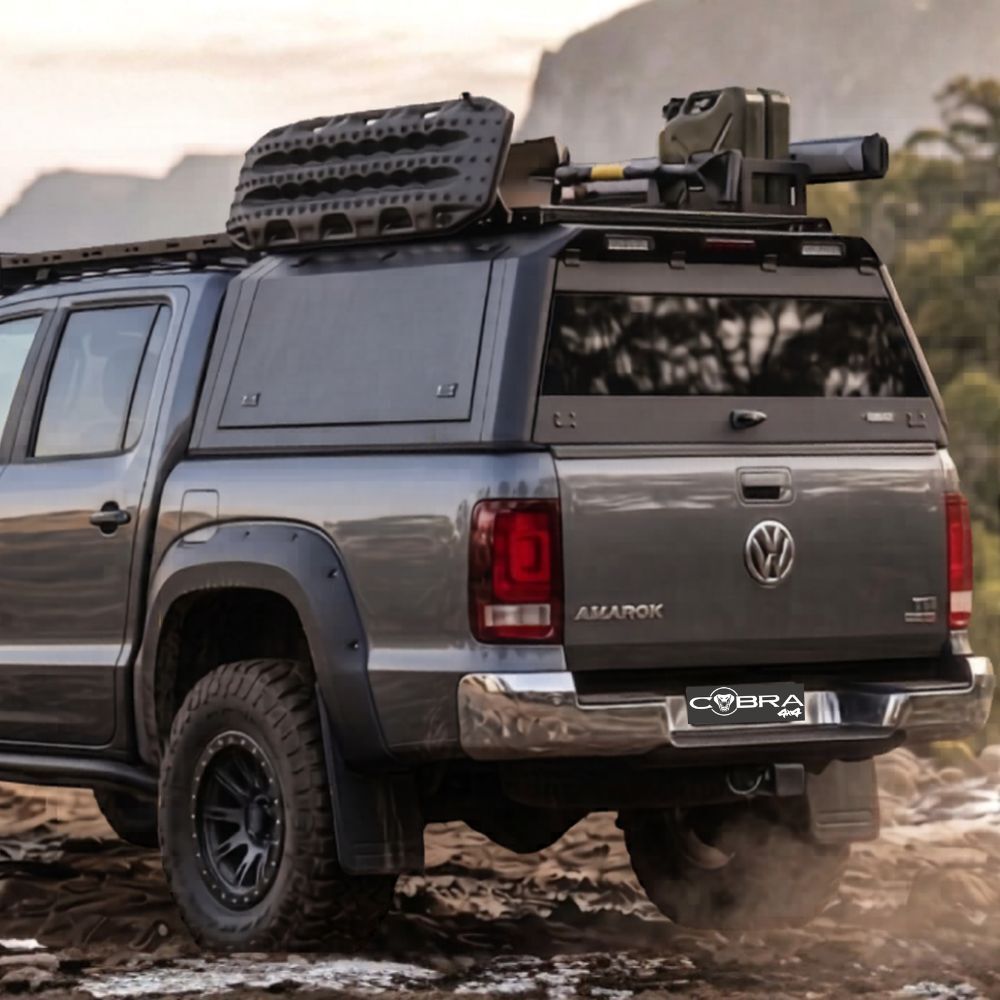 Cobra 4x4 Gen 3 Aluminium UTE Tub Canopy fits Volkswagen Amarok 2010 - 2022 Dual Cab Tradie Black Aluminum Heavy Duty