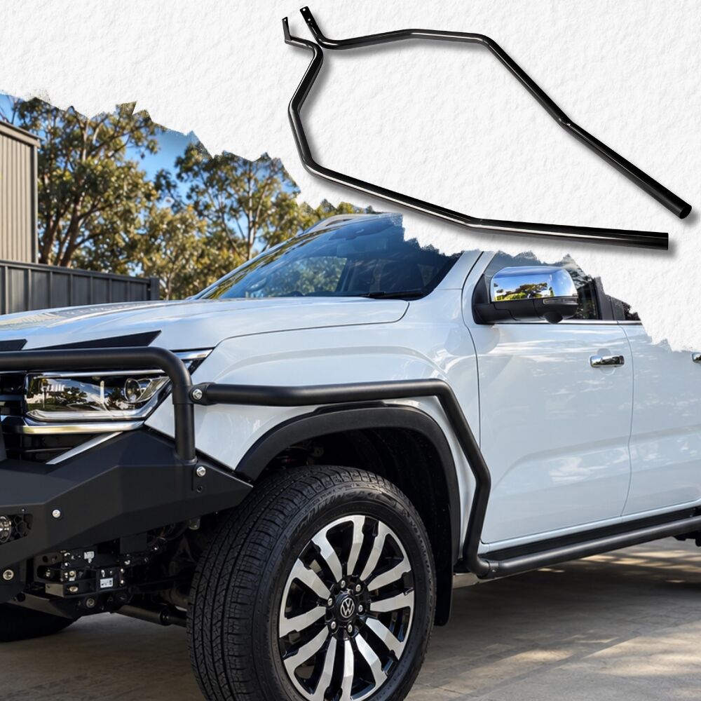 Cobra 4x4 Brush Scrub Bar Side Rails for Angled Rock Slider fits Volkswagen Amarok Next Gen 2023 Onwards Bull bars Powder Coated Steel