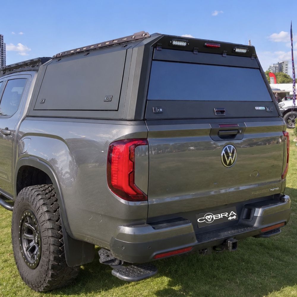 Cobra 4x4 Gen 3 Aluminium UTE Tub Canopy fits Volkswagen Amarok Next Gen 2023 Onwards Dual Cab Tradie Black Aluminum Heavy Duty