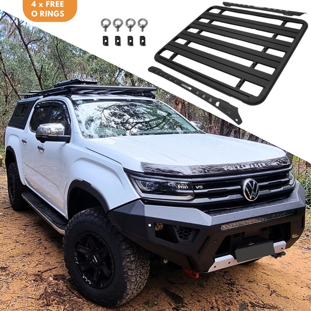 Cobra 4x4 Flat Roof Rack Aluminium Platform Steel Brackets Fits Volkswagen Amarok Gen2 2023