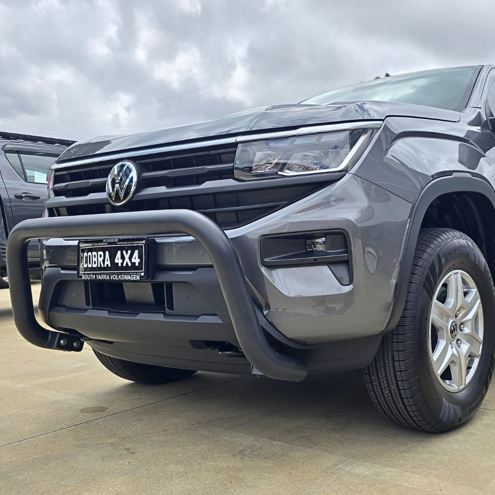 Black Stainless Steel Nudge Bar suits Amarok 2023 Onwards Front Grill Bull Bumper Guard OEM Style