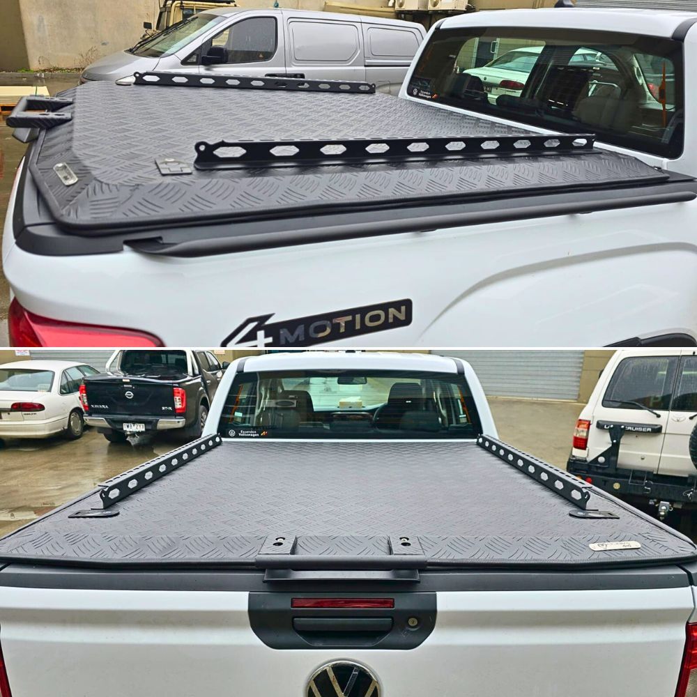 Lockable Aluminium Hard Tub Lid Tonneau Cover Fits Volkswagen Amarok Next Gen 2023 Onwards Gas Strut Lift Side Rail