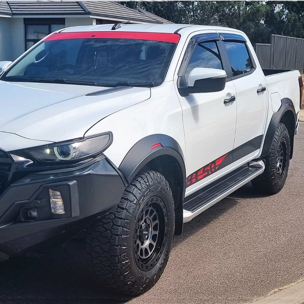 Matte Black OEM Style Fender Flares Guards Suits Mazda Bt50 2021 Dual Cab Onward Models
