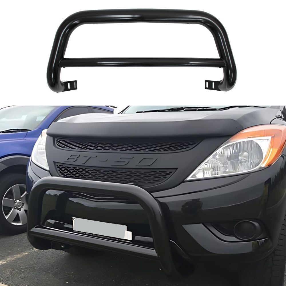 Black Stainless Steel Nudge Bar suits BT50 2012 - 2019 Bull Front Grill Bumper Guard OEM Style Push