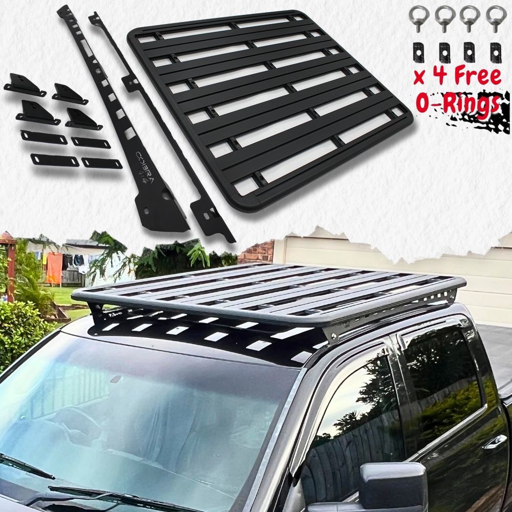 Cobra 4x4 Flat Roof Rack Aluminium Fits BYD Shark 6 2024 Onwards 160cm x 142.5cm Platform Steel Brackets