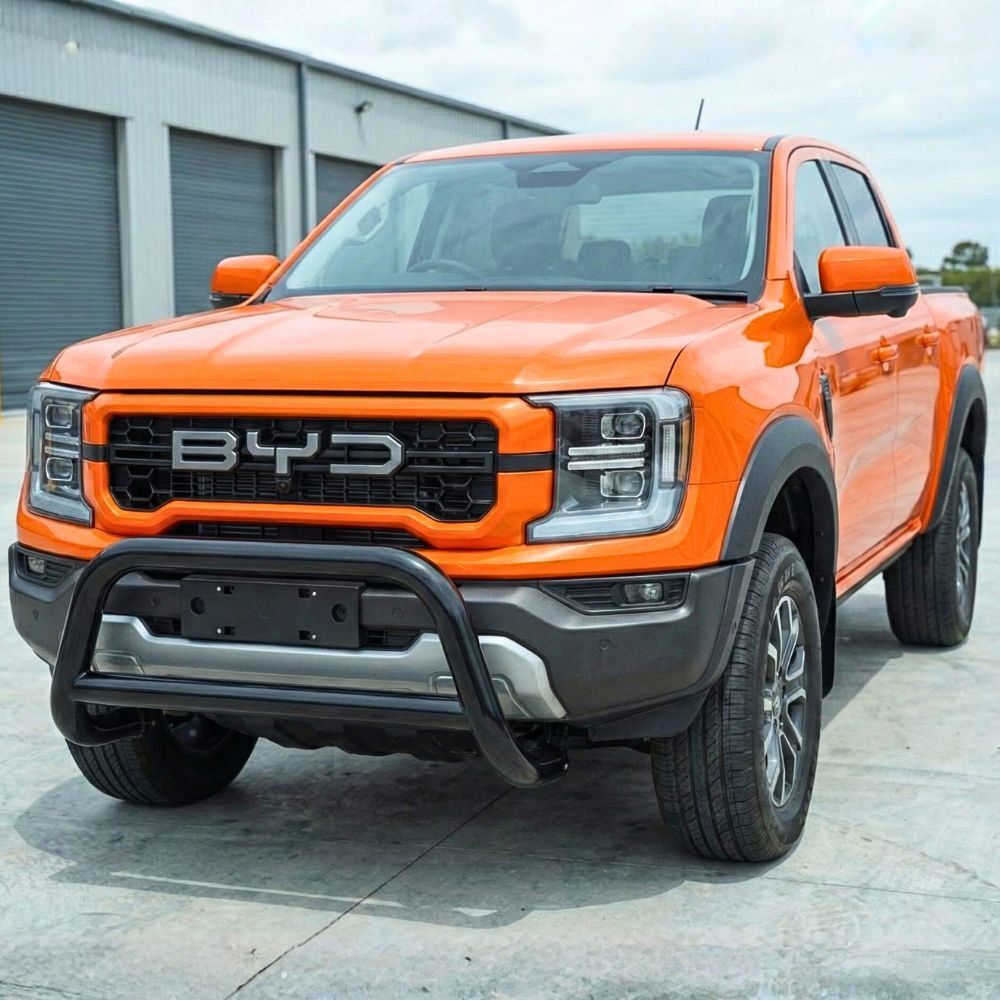 Black Stainless Steel Nudge Bar suits BYD Shark 6 2024 Onwards Front Grill Bull Bumper Guard OEM Style