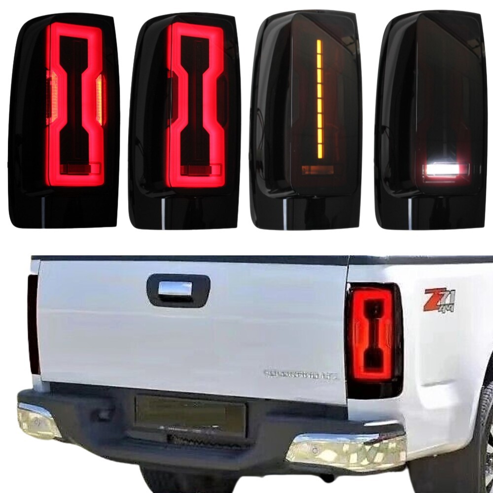Smoked Black Tail Lights Sequential LED for Colorado RG 2012 - 2021 Taillights Pair 