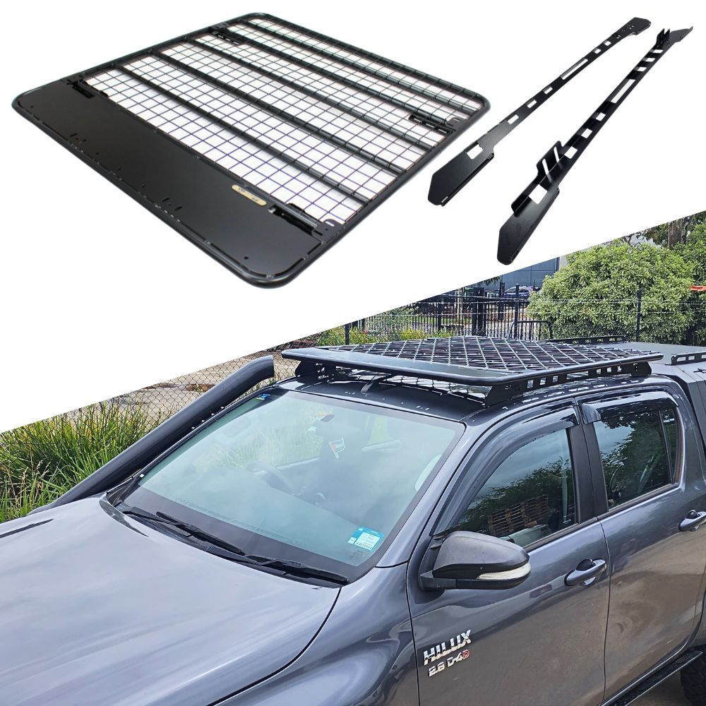 Flat Steel Roof Rack Suits Isuzu D-max 2012 - 2019 135CM Black Powder Coated Dmax