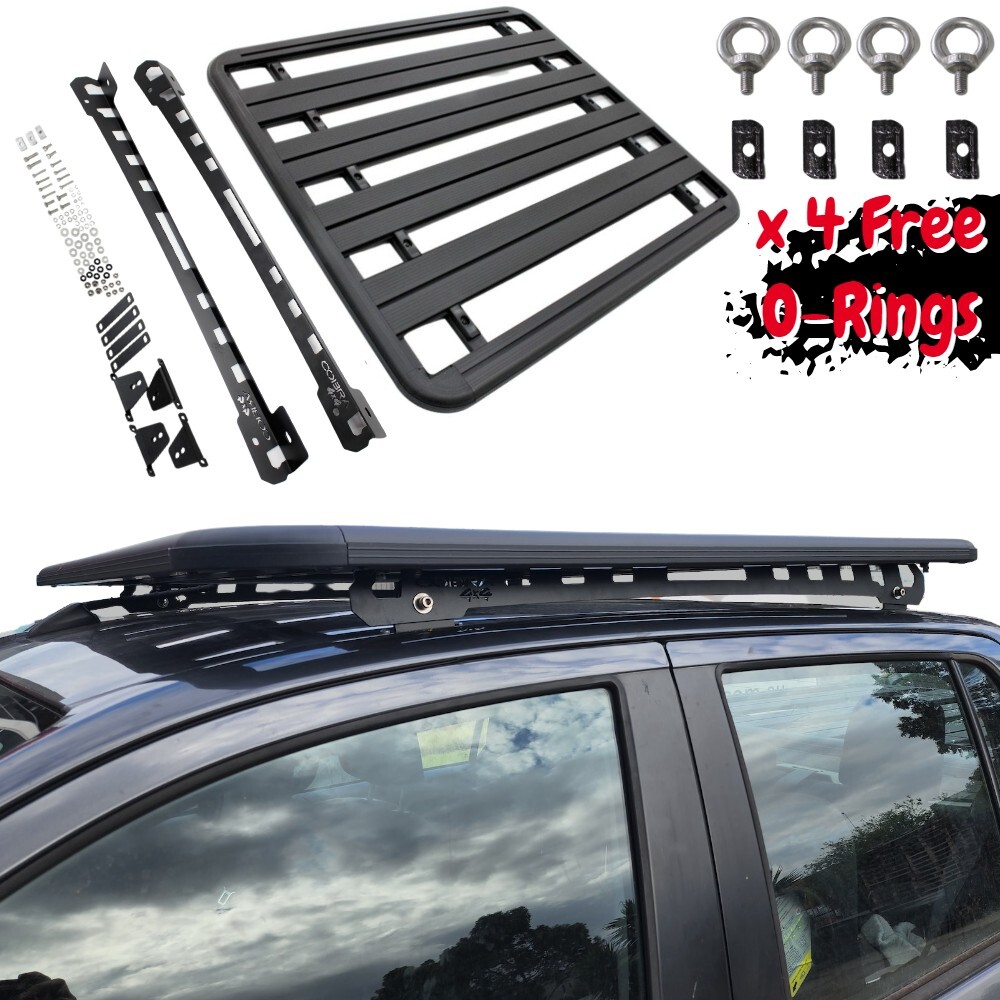 Cobra 4x4 Flat Roof Rack Aluminium Platform Steel Brackets Fits Isuzu D-Max 2012 - 2019 Dmax