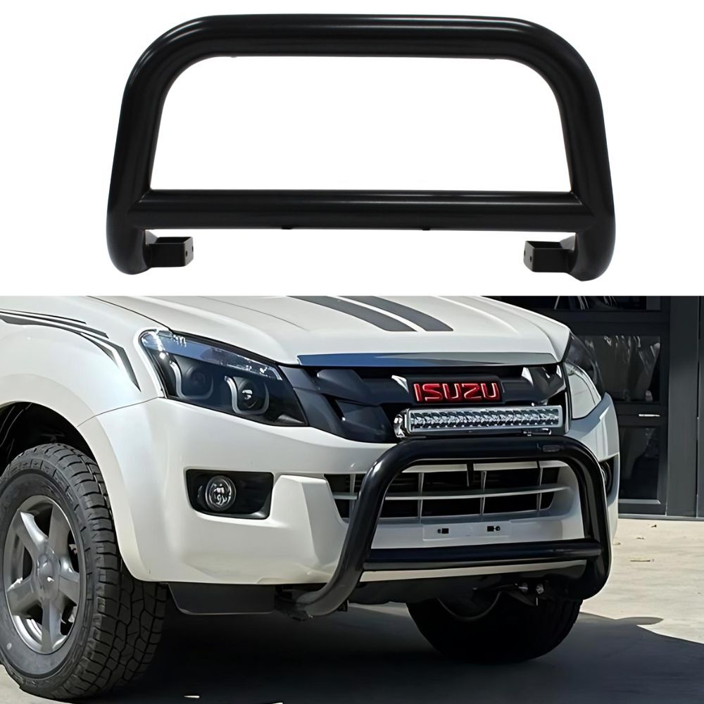 Black Stainless Steel Nudge Bar suits DMAX 2012 - 2019 Bull Front Bumper Guard OEM Style D-max MUX