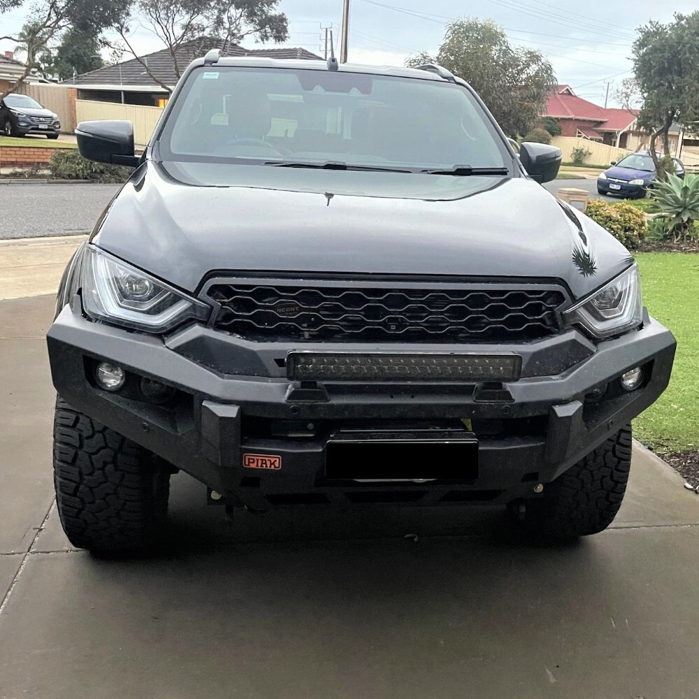 Front Mesh Grill  Suitable for D-MAX DMAX 2020 2021 Onwards Matte Black Grille