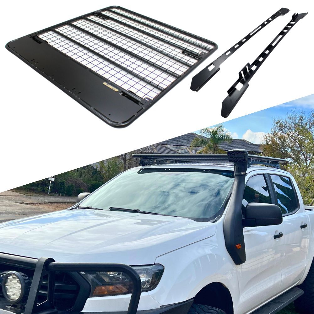 Flat Steel Roof Rack Suits Isuzu D-max 2020 2021+ 135CM Black Powder Coated Dmax Dual Cab